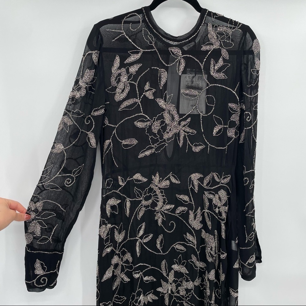 NEW! Zara Limited Edition Black Beaded Dress - Picture 3 of 15